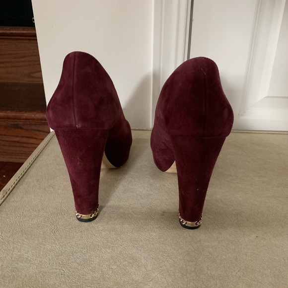 Michael Kors Sabrina Platform Pump Suade Plum - Picture 5 of 6